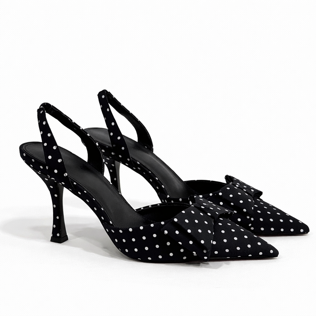 Zapatilla Irene Lunares Negro