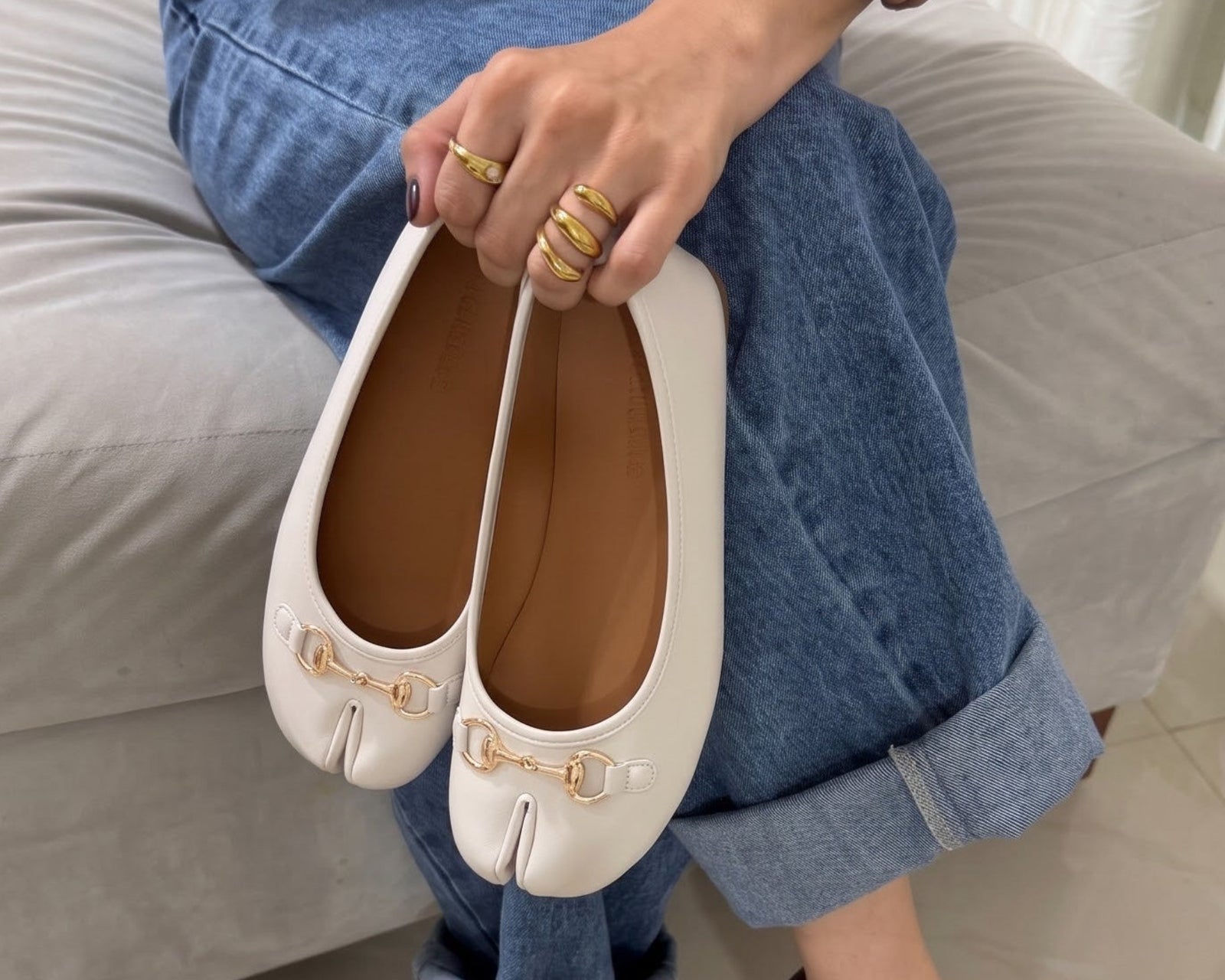 Flats Tabis Noa crema