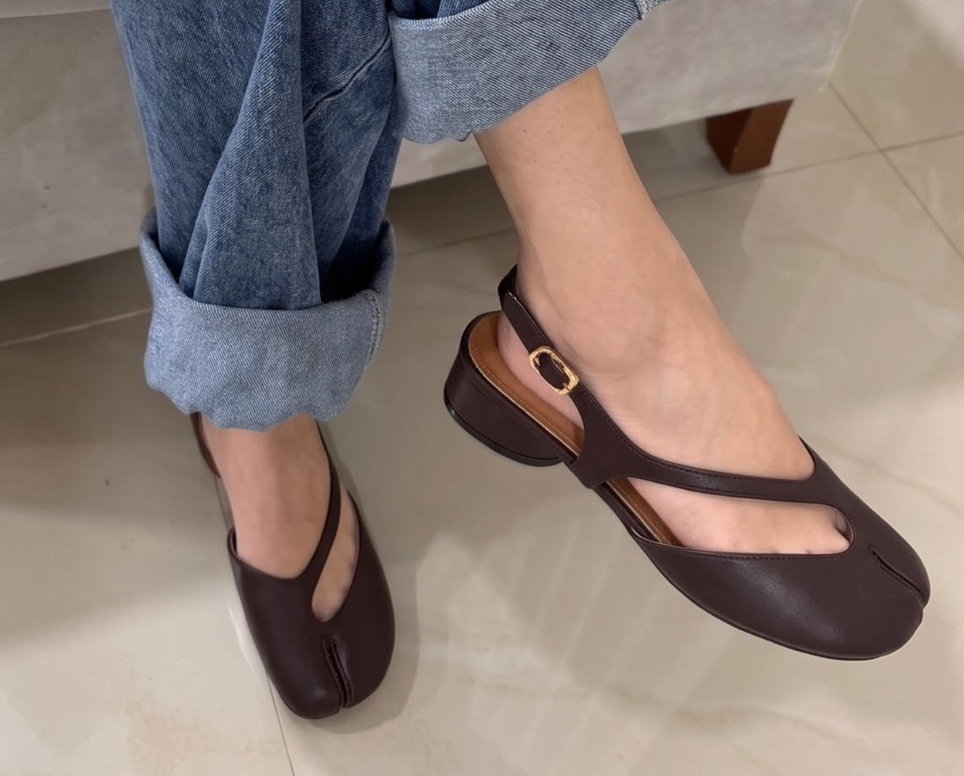 Zapatillas Tabis Alba Café