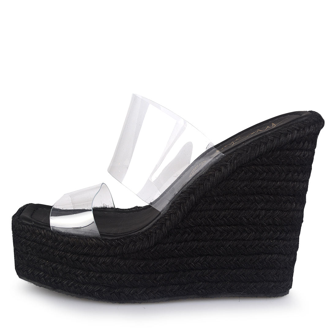 Plataforma Miriam Negro 2.0 Punta Cuadrada